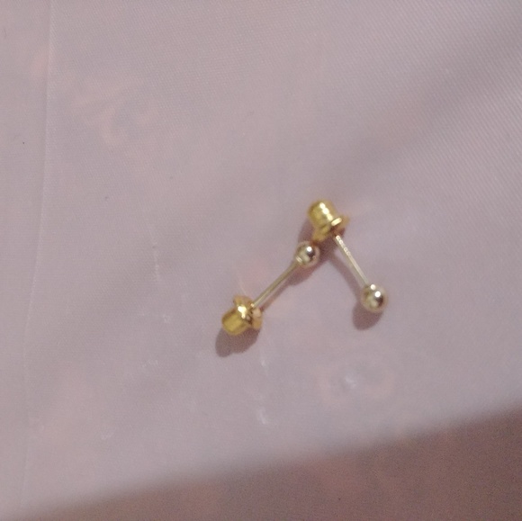 ✨14K Gold Ball Stud Earrings | Unisex - Picture 4 of 6